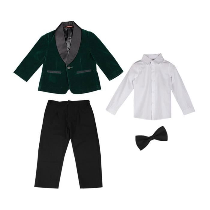 Costume 3 Pièces Garçon (veste, Gilet, Pantalon) - Smoking Ajusté Pour Mariage, Cérémonie, Occasion Formelle