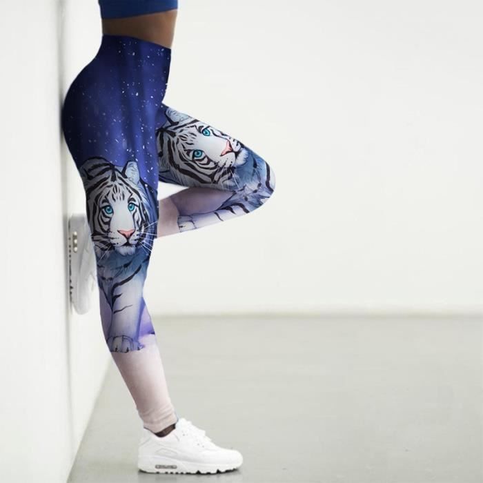 Legging de sport imprime tigre 3D pour femme FR2626 taille haute vetements de sport 26 Cdiscount Pret a Porter