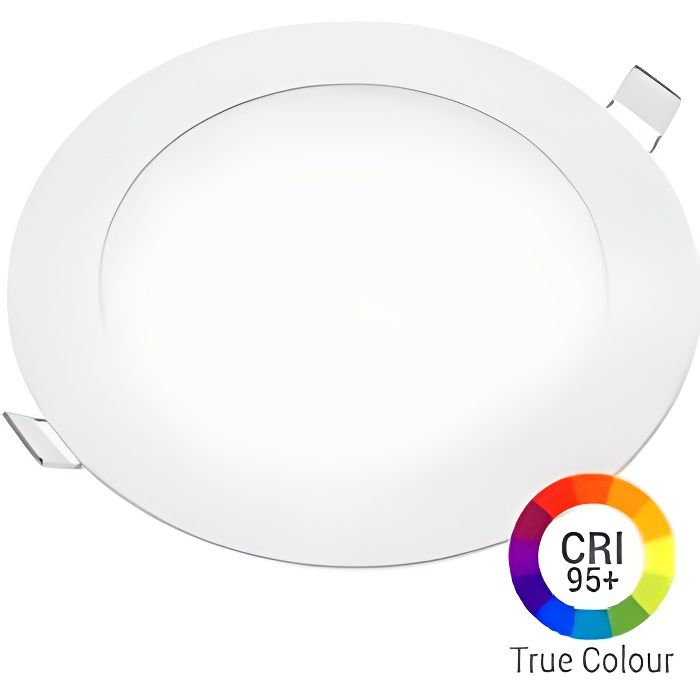 Panneau LED Encastrable Ultra-fin - Rond Ou Carré, 3W à 18W, Blanc Chaud Ou Froid, IP20, Classe A, Neuf