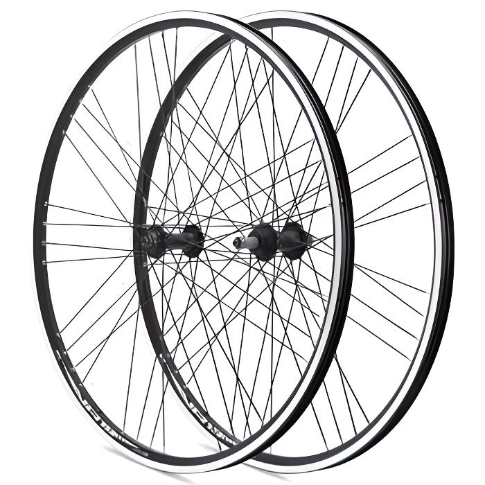 Roue avant VTT double paroi argent - RODI - Blocage MTB 36T Axe 100mm