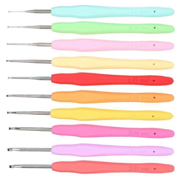 4 Pièces Aiguilles à Crochet,Crochets Multicolores En