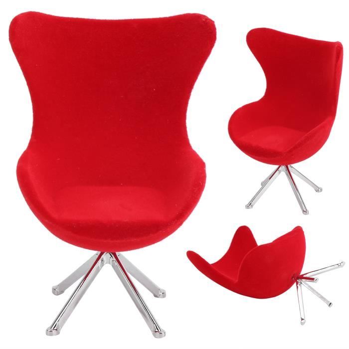 Mini Canapé pour Maison de Poupée, Haute Simulation Pois Blancs 1:12 Canapé Fauteuil pour Cadeaux pour Maison de Poupée à l'Échelle 1:12