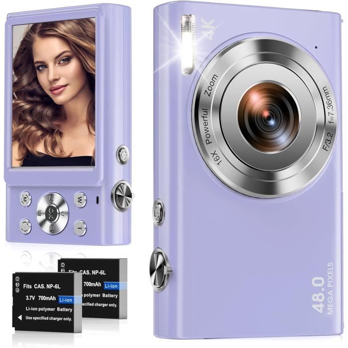 Appareil Photo Numérique 48MP Autofocus Pour Enfants - Zoom 8X Anti-tremblement Compact Portable