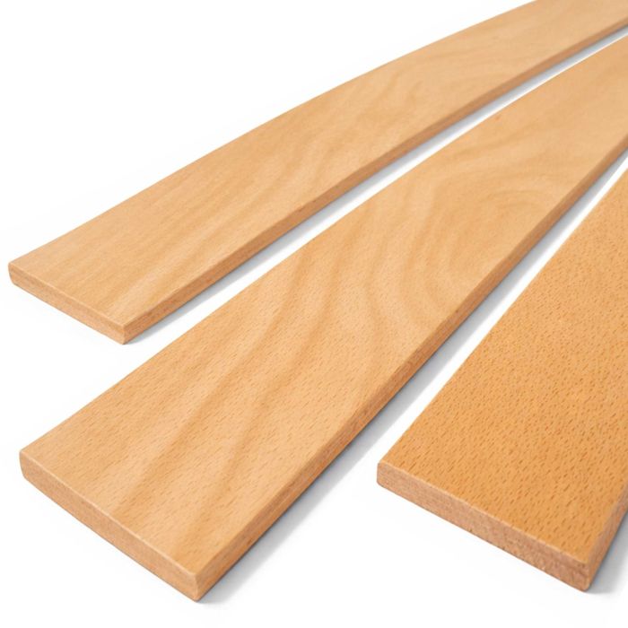 Lot de 3 lattes de lit - SCM Créations - 159 cm - Hêtre cintré - Épaisseur 8 mm - 7 plis