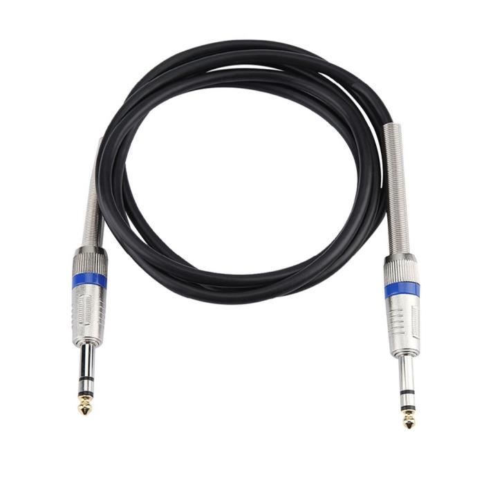 Prise mâle de remplacement 6.35mm vers fil ouvert TRS 3 pôles stéréo 1/4 prise Jack câble Audio pour la réparation de câbles de haut-parleur de Microphone 44 Prise mâle de remplacement 6.35mm vers fil ouvert TRS 3 pôles stéréo 1/4 prise Jack câble Audio pour la réparation de câbles de haut-parleur de Microphone 44