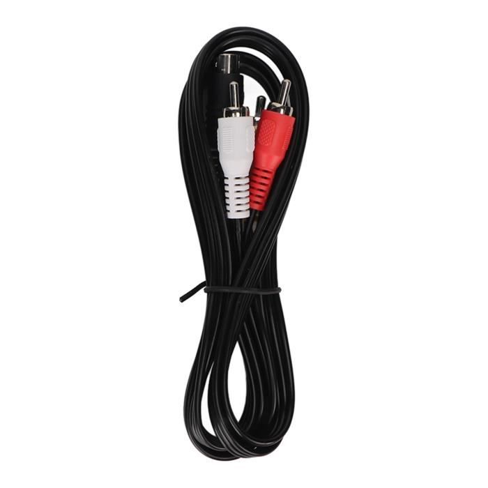 EJ.life Câble RCA Professionnel Double Blindage Connecteur Plaqué Or