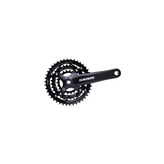 Pédalier VTT SRAM S600 3.0 Squaretaper 175mm 22/32/42D 8/9V en aluminium noir