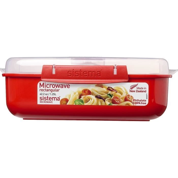 Micro Rouge Sistema Boîte à micro-ondes 1,25 l en rouge, Plastique, Rouge, 45 x 35 ...