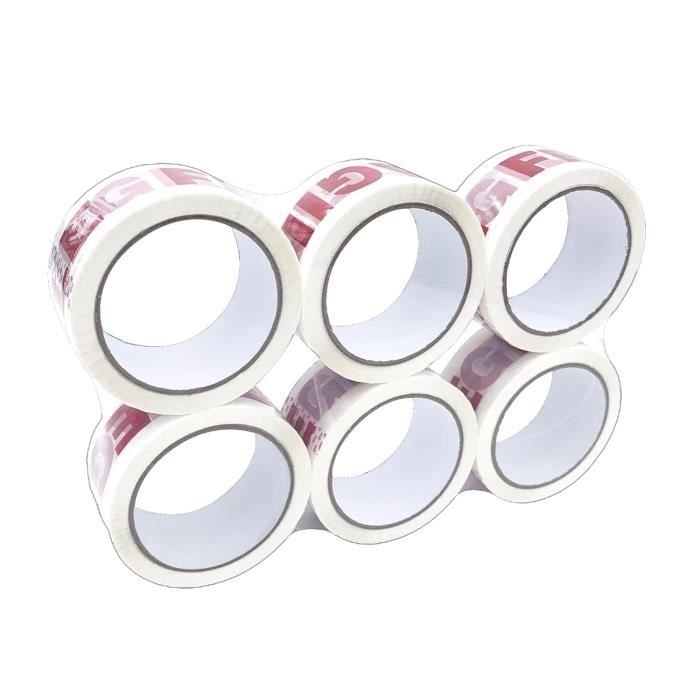 CHAWLA Fragile Lot de 6 rouleaux de ruban adhésif d'emballage imprimé ...