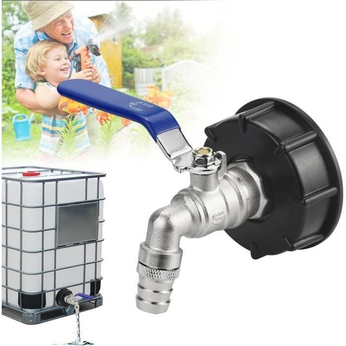 Adaptateur Et Vanne Pour Réservoir IBC 75 Mm – DN50 – Vidange Et Robinet De Jardin – Polyéthylène Haute Densité - 3