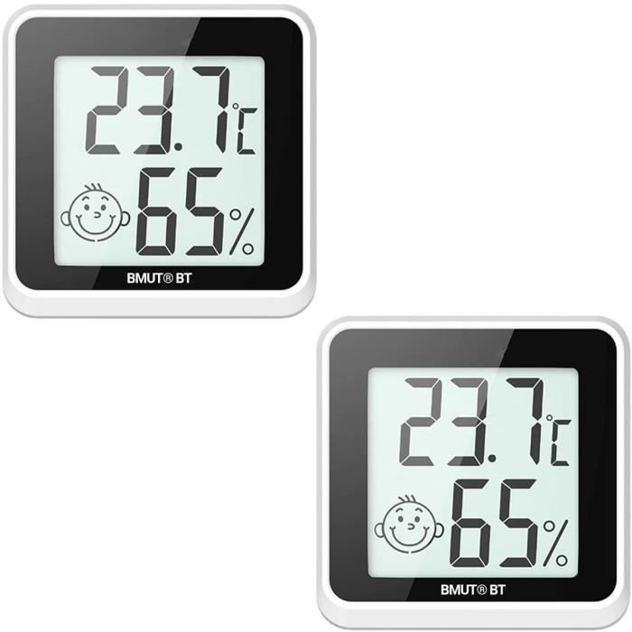 WMGoods Station Météo 4 En 1 - Thermomètre Hygromètre Baromètre Horloge Cuivre 9.8cm - Intérieur Extérieur