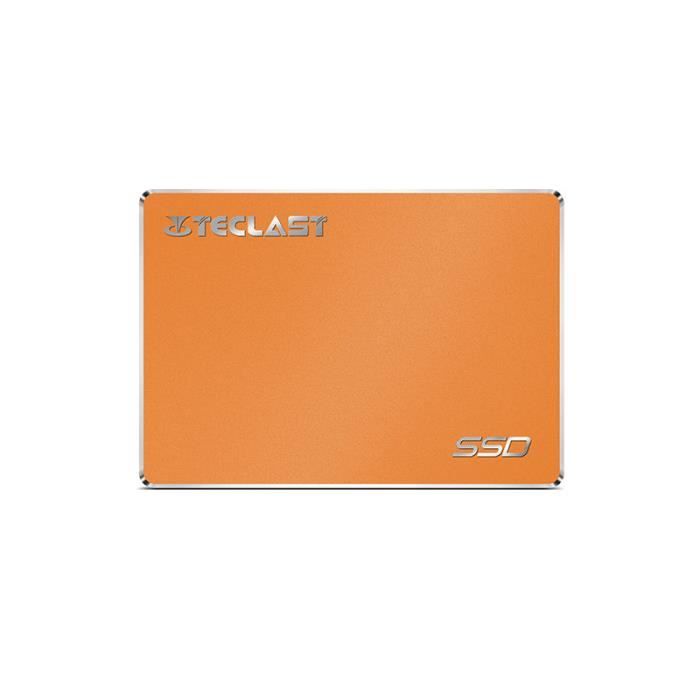 Top achat Disque SSD TECLAST Disque Dur SSD - Stockage 480 Go - Taille 2.5" - SATA3 MLC SSD Orange pour Ordinateur PC Portable -Vendeur Comp pas cher