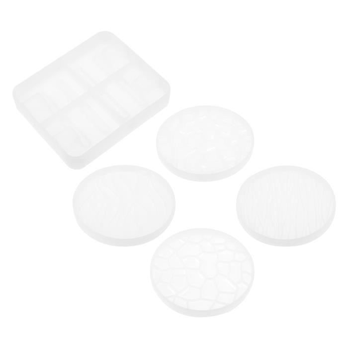 Moule En Silicone Pour Plateau Charcuterie – Résine Epoxy – 3 Pièces Rondes – 19.7 Cm