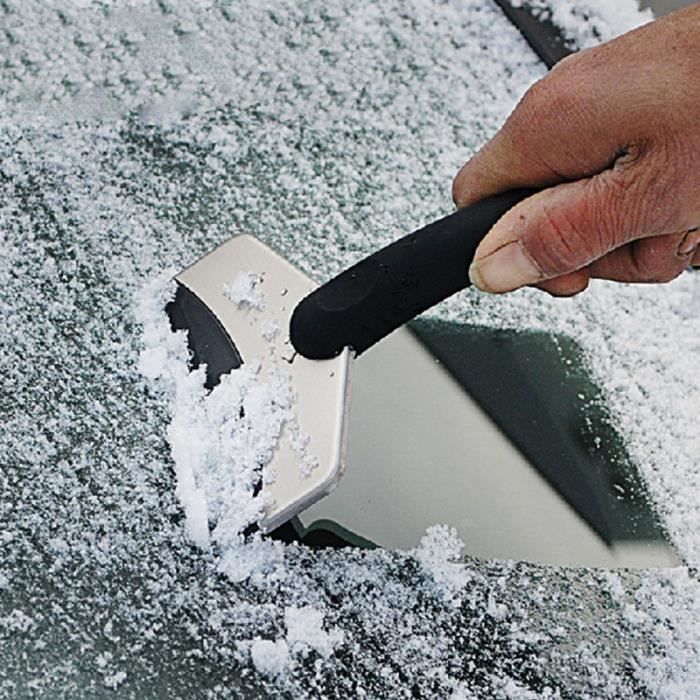 Raclette en Acier Inoxydable Grattoir à Glace Pelle à Neige Dégivrant Voiture