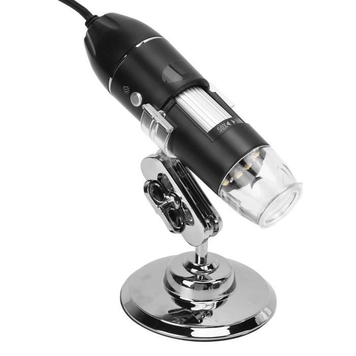 Microscope Numérique Enfant – Écran IPS 2″, Grossissement 1000x, 8 LEDs – Portable, 200 Photos – Orange