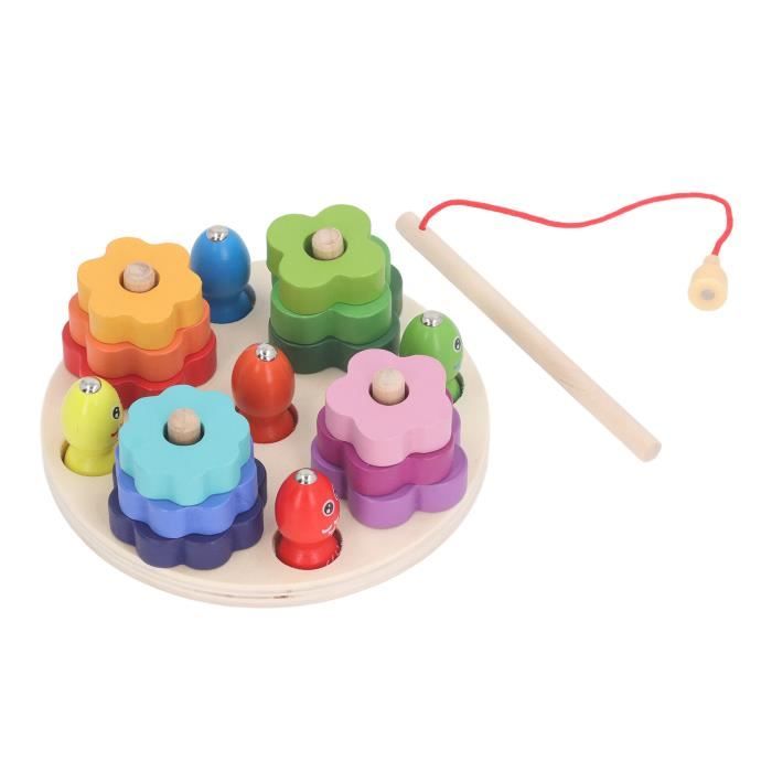 Jeu De Pêche Magnétique En Bois Comius Sharp – 20 Poissons Colorés, Canne à Pêche Aimantée, Jouet éducatif Dès 2 Ans, Cadeau Parfait Pour Fille Et Garçon