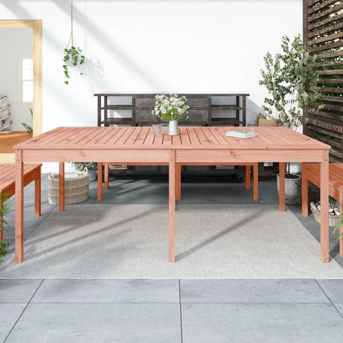 VIDAXL Table de jardin 203 5x100x76 cm douglas - vue 2