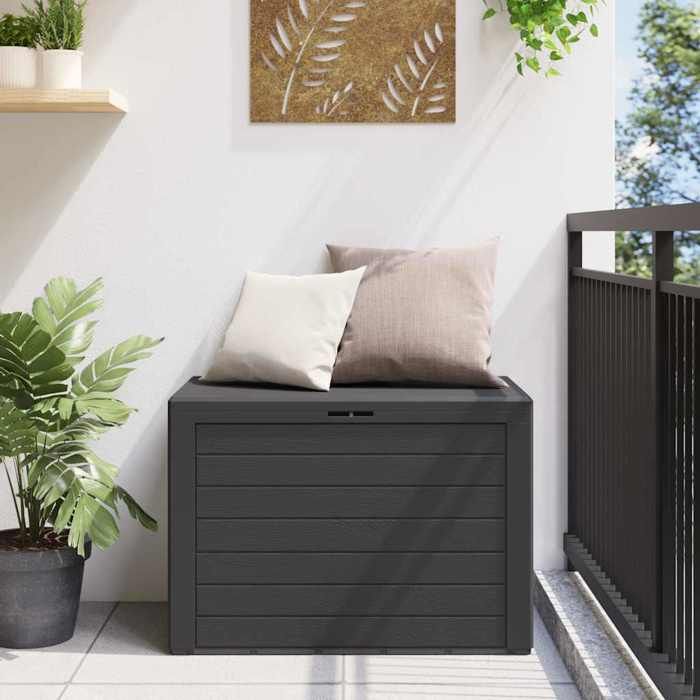 vidaXL Boîte de rangement de jardin Anthracite78x44x55 cm 49444