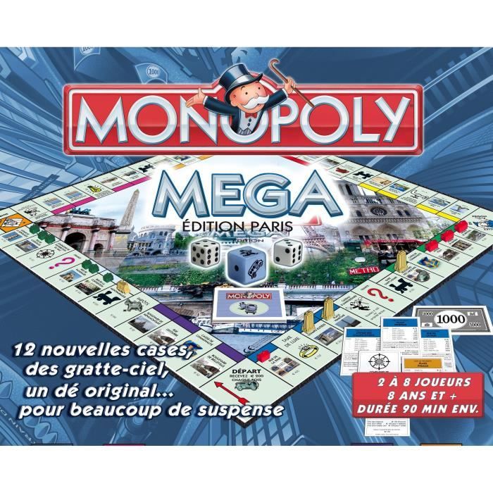MONOPOLY Mega Monopoly - Edition Paris - Jeu de société - Cdiscount Jeux -  Jouets