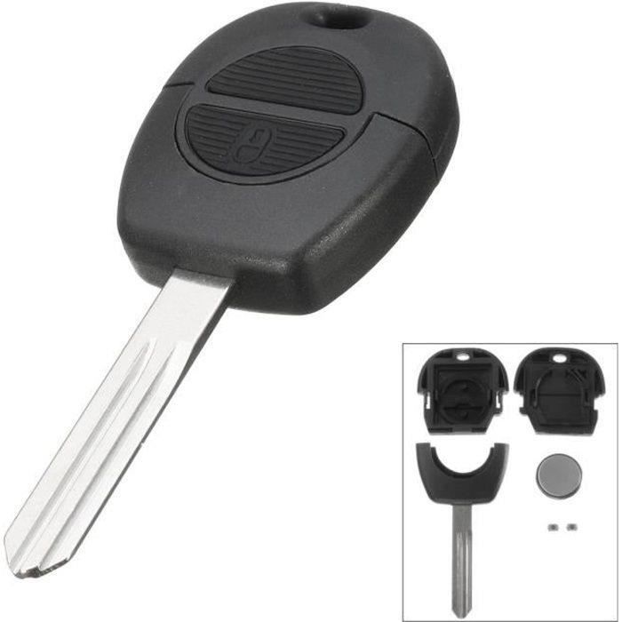 Coque Clé De Rechange 2 Boutons Pour Nissan Micra, X-Trail, Qashqai – Boîtier Télécommande Plip Sans Lame
