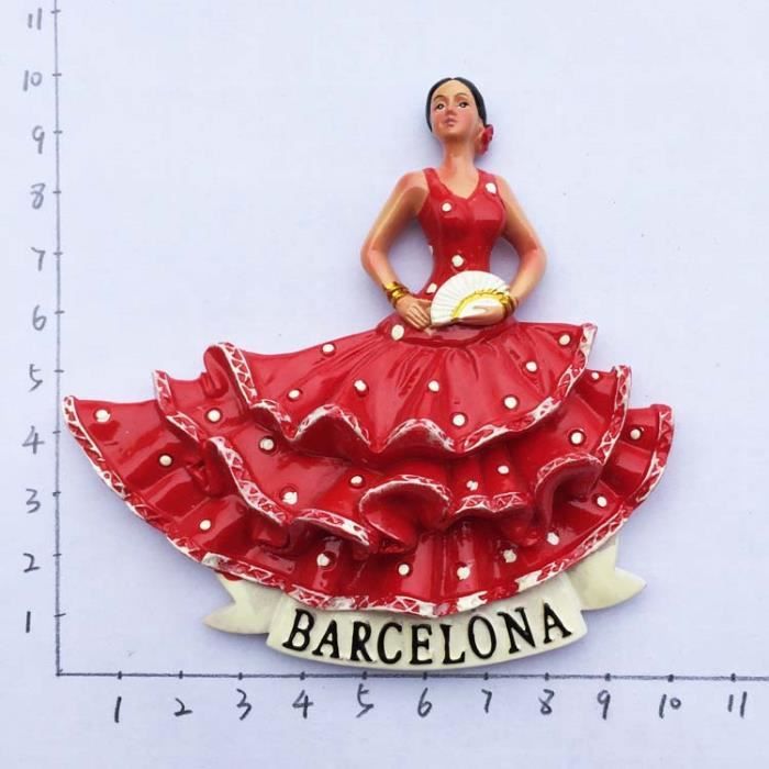 Aimant Souvenir 3D Majorque Espagne - Résine Faite Main - Décoration Frigo Cadeau Voyage