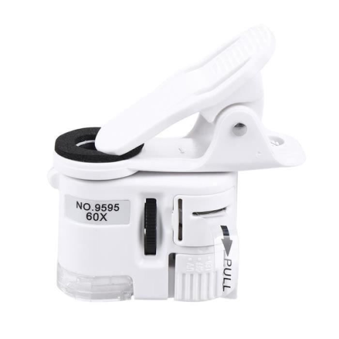 Portable vidéo téléphone caméra 9595W loupe 60 fois mini portable universel clip microscope à