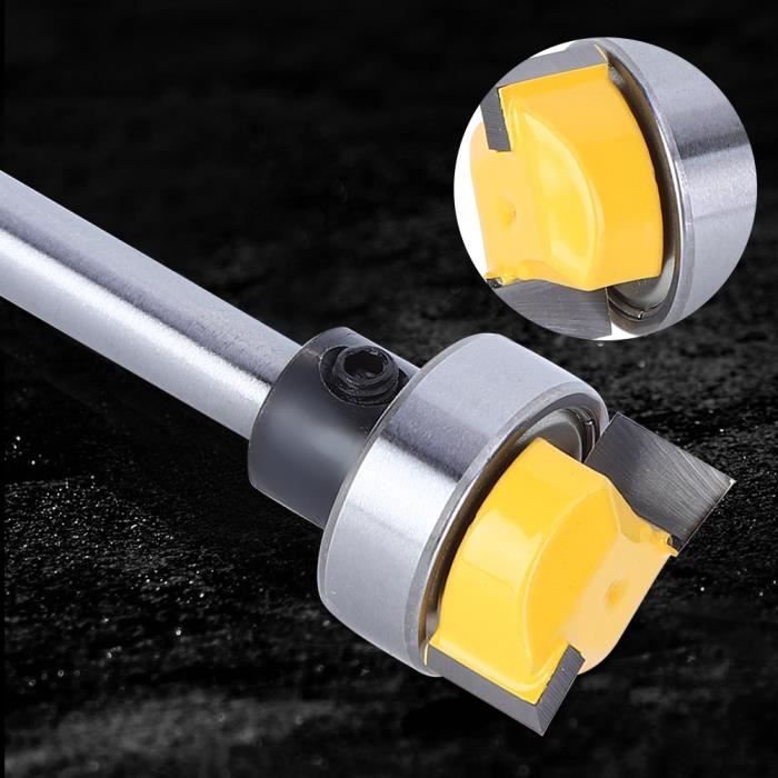 ERYUE Mèche De Coupe Affleurante En Carbure Spiralé à Tige De 1/4 Pouce