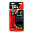 BLACK+DECKER - Tournevis Electrique A7073-XJ - 6V, 650 tr/min, Orange - 14 Embouts de Vissage, 4 Piles Alcaline AA-1