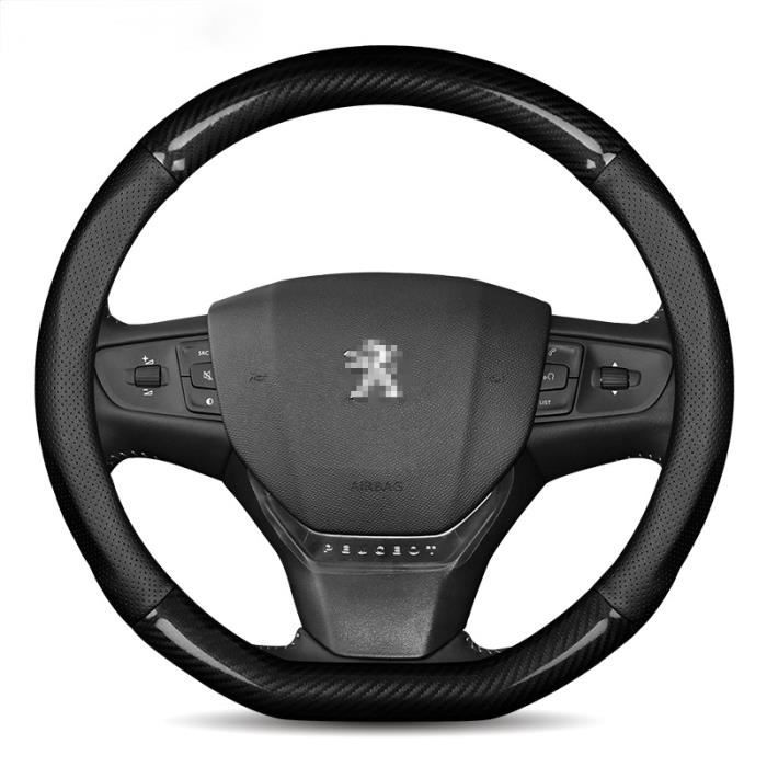 Pour Peugeot 3008 4008 5008 Rifter Partner Couverture Volant Voiture En Fibre  Carbone + Pu Cuir Auto Accessoires Intérieur Black - Cdiscount Auto