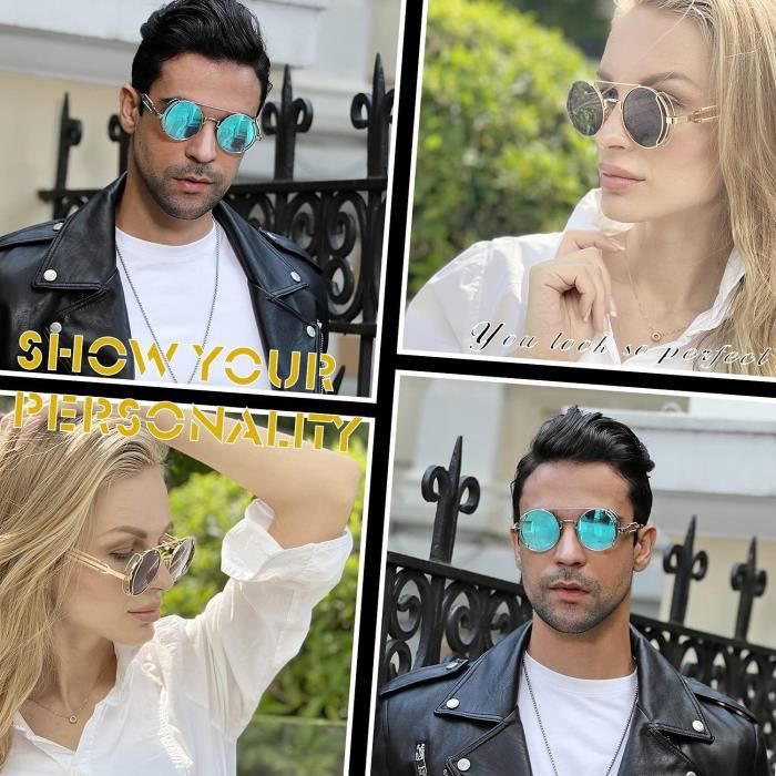 Lunettes rondes de style hippie