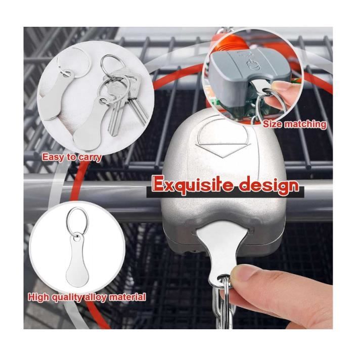 Lot De 13 Jetons De Caddie En Acier Inoxydable – Porte-clés Pratique Pour Chariots De Courses – Remplace La Pièce De 1€