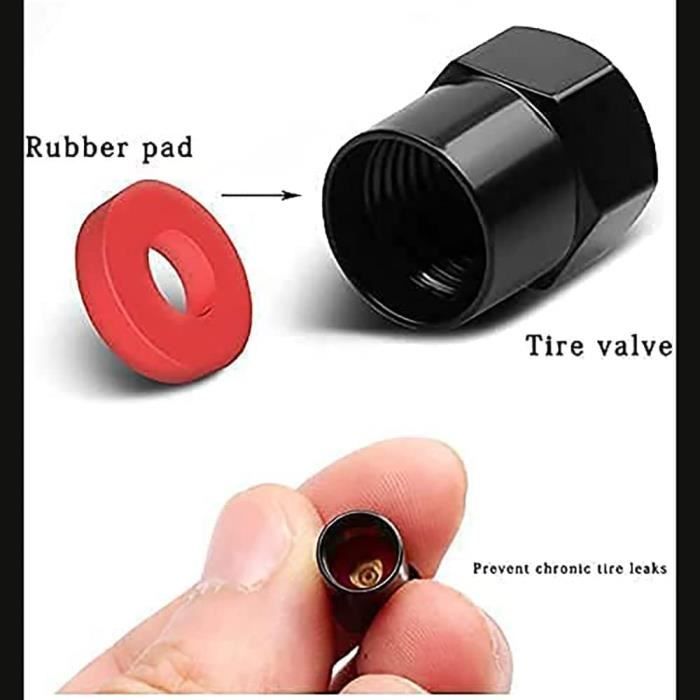 20 Bouchons De Valve Premium En Plastique Avec Joint Pour Vélo - Route/VTT/Pliant - Anti-poussière
