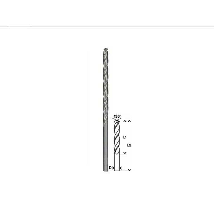 2 Forets Hélicoïdaux Extra Longs HSS 6mm - 250mm Acier Haute Vitesse Pour Métaux Et Plastiques