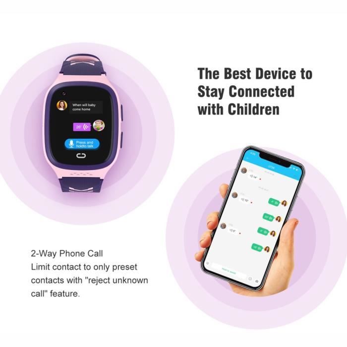 Montre Connectée /Appels/GPS Pour Enfant – Violet - Ivoirshop