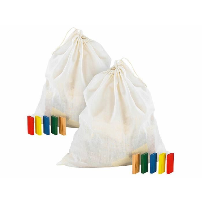 Loto mémo et domino Playtastic : 2 kits de dominos colorés 263 pièces