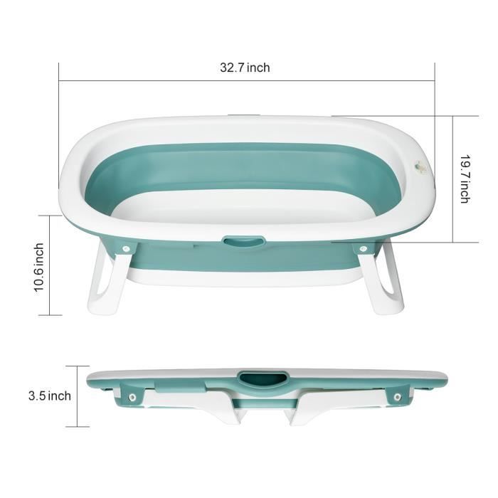 Baignoire bebe pliable TEMPSA F34450 Vert fonce PP TPR 0 a 6 ans Cdiscount Puericulture Eveil bebe