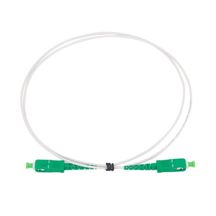 Câble réseau fibre optique ORANGE / BOUYGUES / SFR, SC-APC / SC-APC, 10 Gb  / s, 2m