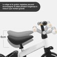 Vélo Draisienne Tricycle Évolutif 3 en 1 pour Enfants - MAGICFOX - Blanc - Guidon et Siège Réglables-2