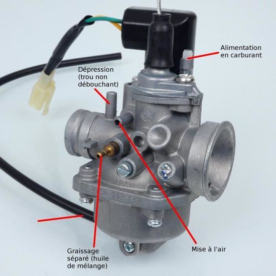 Carburateur P2R Compatible Peugeot Kisbee 50 4T (avant 2020) - Scooter 50cc