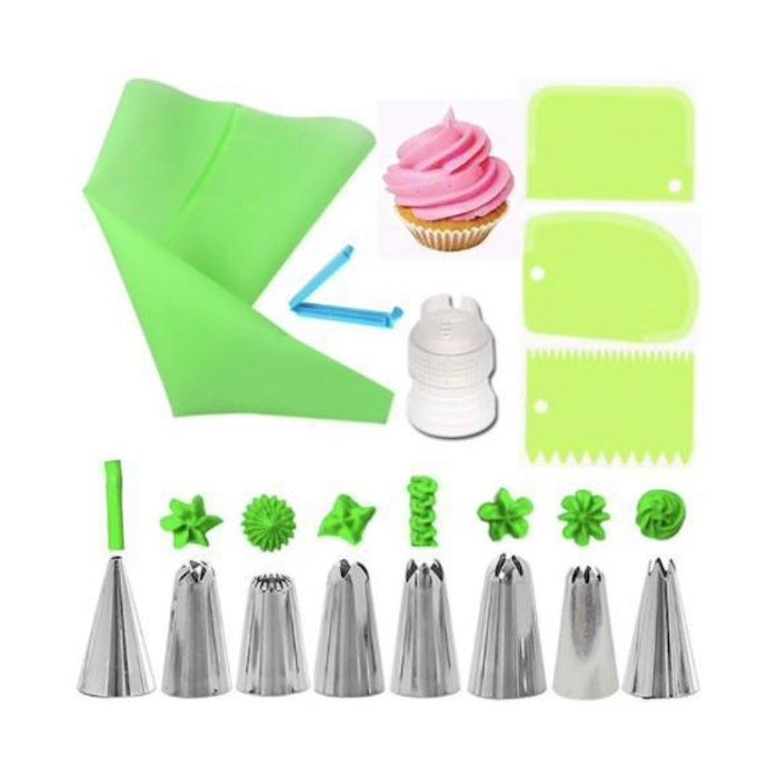 Kit Pâtisserie 322 Pièces - Ustensiles Décoration Gâteaux, Douilles, Spatules - Plateau Tournant Antidérapant - Pour Débutants Et Pros