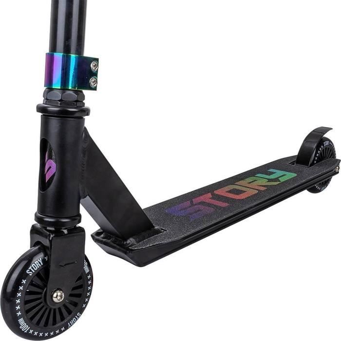 Roue de trottinette freestyle - NKD - Justice 110mm ALU Noir/Bleu - Jante en aluminium - ABEC9