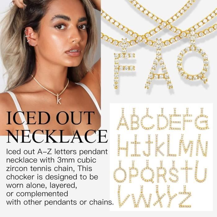 Collier De Nom De Lettre De Bulle Pendentif Initial Personnalisé De Ballon D'or Pour Des Femmes |Bijoux Personnalisés Du 5,26 € | DHgate