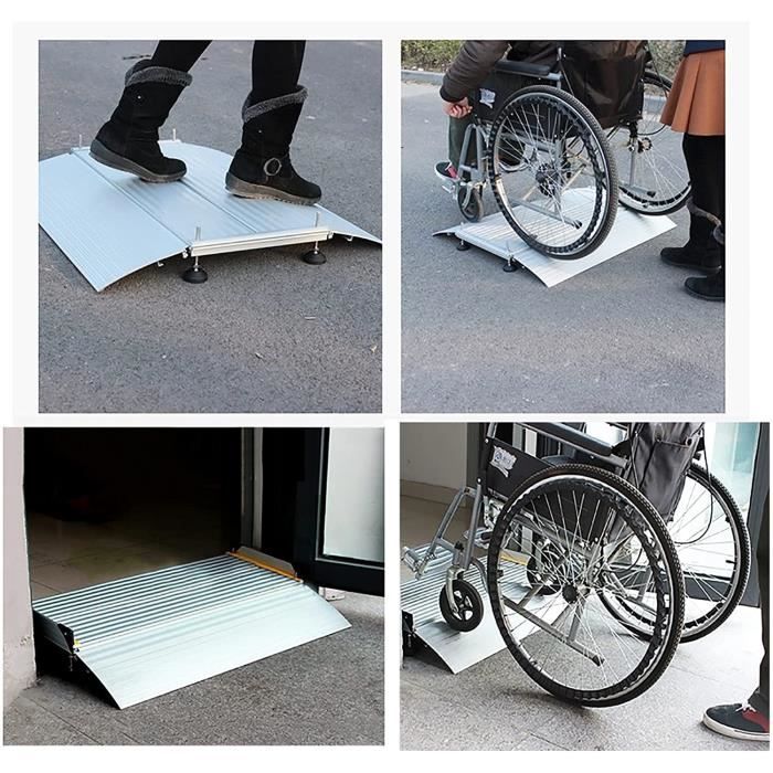 Rampe De Trottoir En Caoutchouc Lourd - 100x25x4 Cm, Capacité 3 Tonnes, Pour Voiture, Moto, Fauteuil Roulant, Scooter
