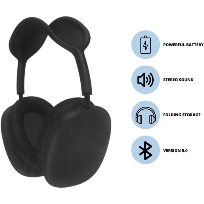 Rouge-Casque Bluetooth P9 avec suppression intelligente du bruit, basse,  réglable, sans fil, casque de sport - Cdiscount TV Son Photo