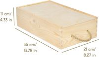 Boîte à Vin En Bois Creative Deco - Coffret Cadeau Élégant Pour 2 Bouteilles, 35 X 21 X 11 Cm, Idéal Mariage, Anniversaire Ou Noël