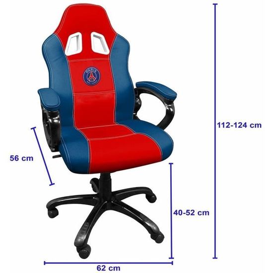 Siege E Sport Subsonic Paris Saint Germain Bleu Et Rouge Achat Vente Siege Gaming Siege E Sport Psg Cdiscount