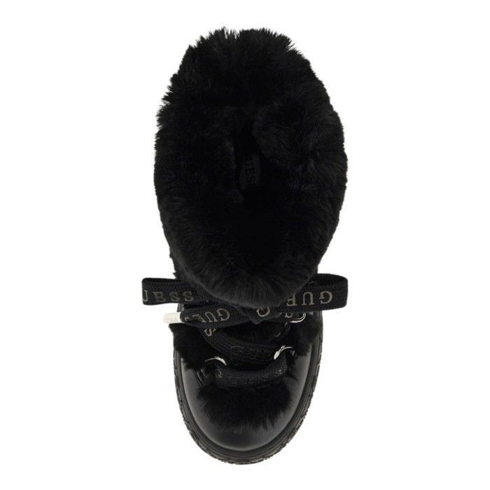 Bottes D'hiver GUESS Pour Femme - Daim Noir, Semelle Plateforme, Boucle Décorative - Style élégant Et Confortable