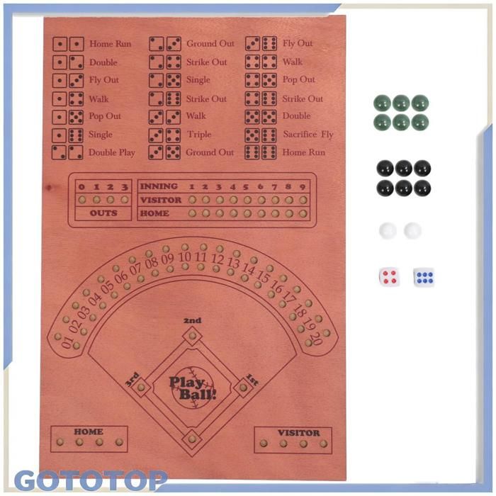 Jeu de Baseball en Bois - FDIT - Modèle avec Dés et Billes - Expérience