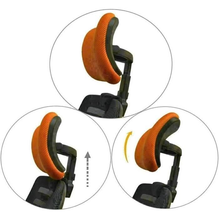 predolo Support de Cou en Mousse à Mémoire de Forme pour Chaises de Bureau, Oreiller Appui-tête pour Le Cou, Oreiller Cervical, Oreiller de Couchage pour Bure, Gris Foncé