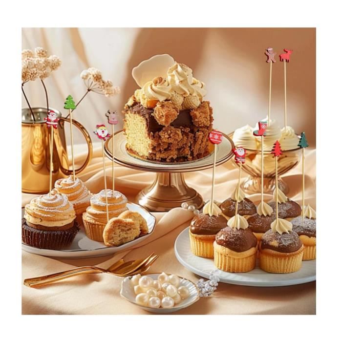 100 Pic Apéritif En Bambou En Forme De Cœur | 12cm | Pour Cocktails, Finger Food & Décoration